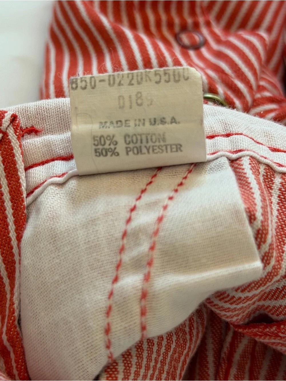 Vintage OshKosh Red Striped Kids Overalls
